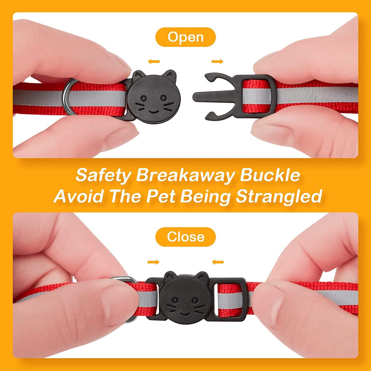 14 Pack Reflective-Breakaway Cat Collars with Bells,Safety Buckle Kitten Collar,With Name Tag,Adjustable,Ideal for Girl Cats Male Cats,Pet Supplies,Stuff,Accessories(12 Colors & 2 ID Tags)