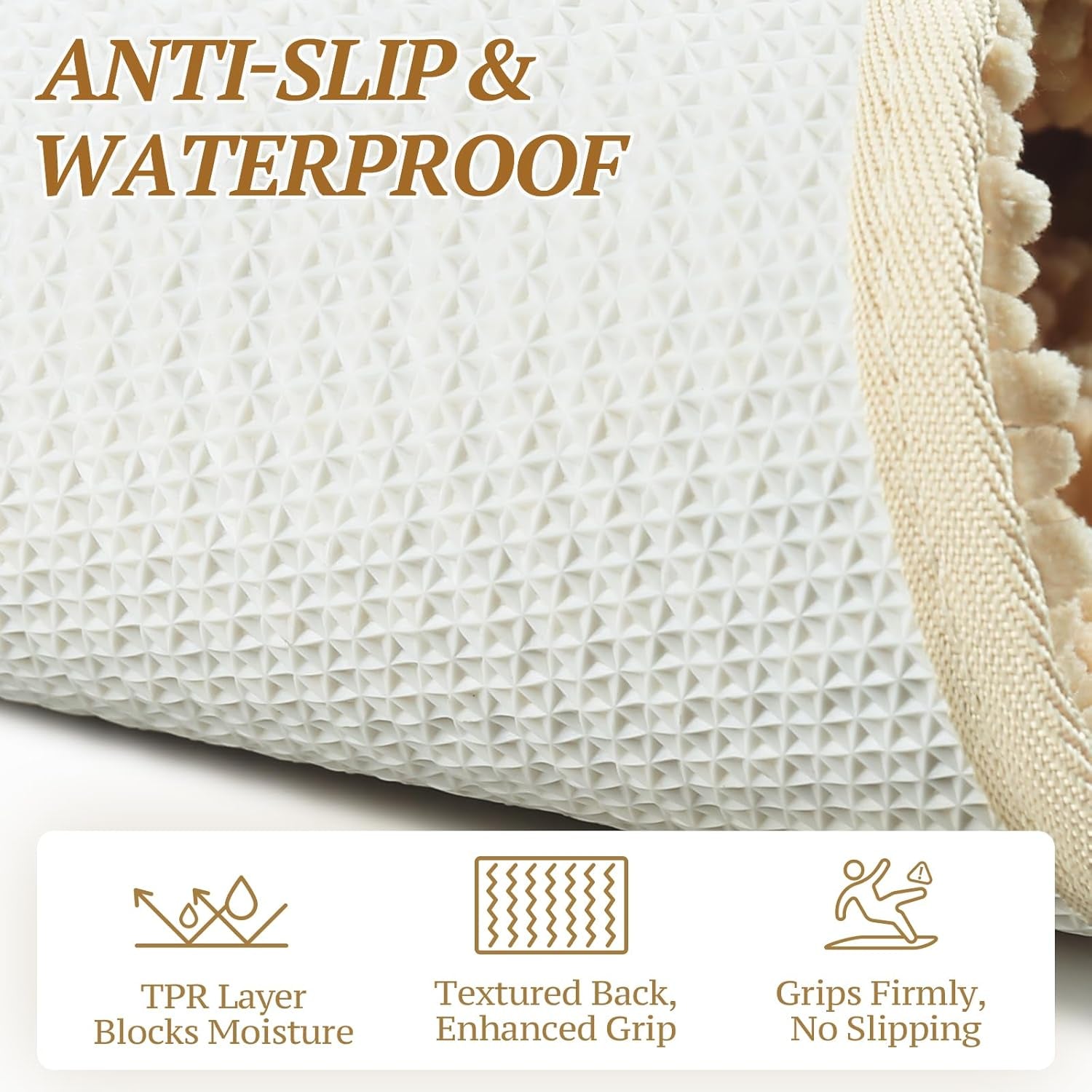 Dog Door Mat Absorpmax Dog Rug for Muddy Paw, Mat for Muddy Paw Door Indoor Floor Entryway, Waterproof Washable & Water Absorbent Dirt Trapper, 31" × 20", Beige