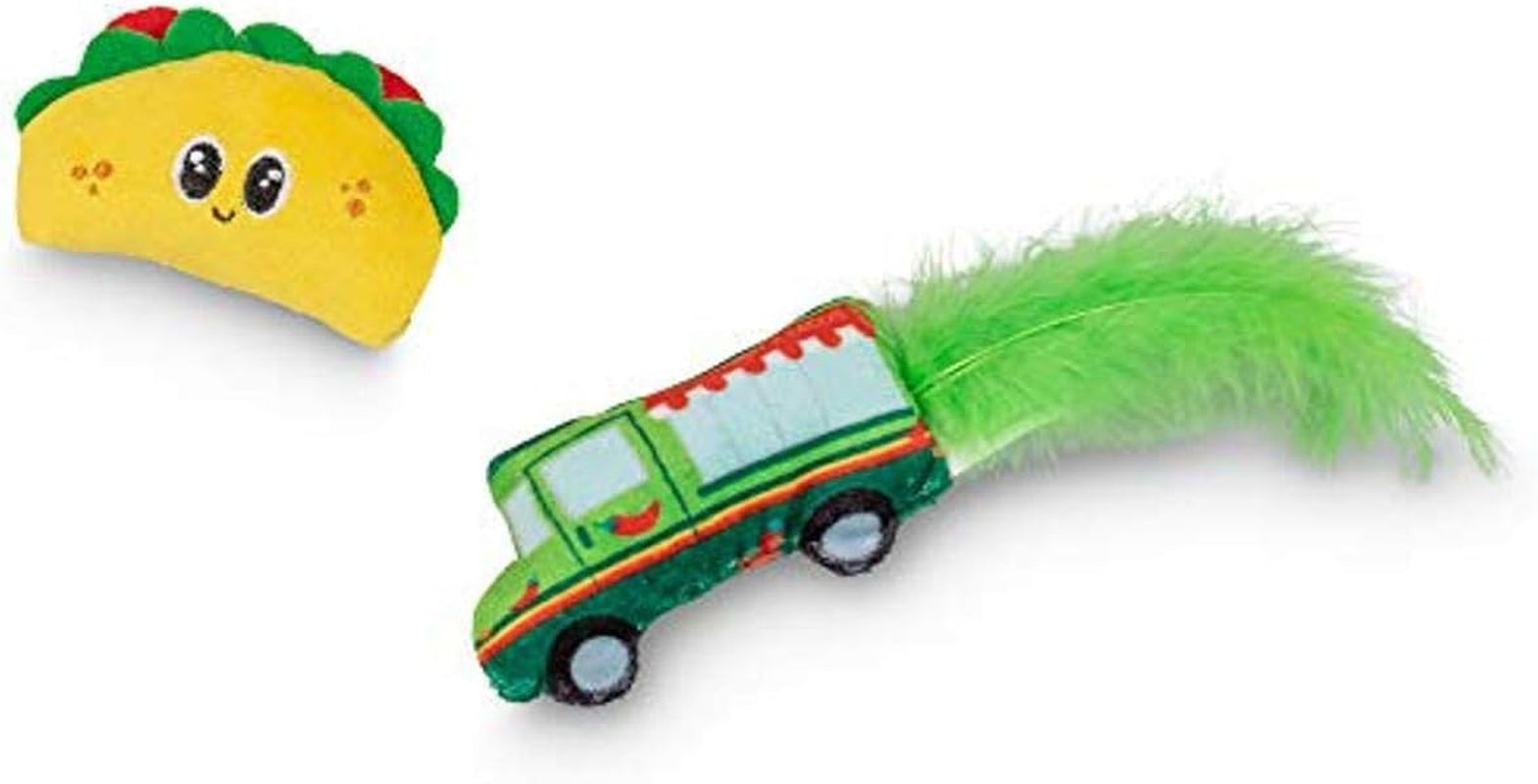 Silly Snacks and Funny Food Crinkle Cuddling Catnip and Silvervine Interactive Cat Toys - Great for Indoor Cats, Kittens; Medium Breeds