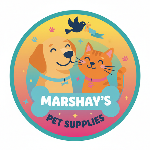 Modern and playful logo for Marshay's Pet Supplies